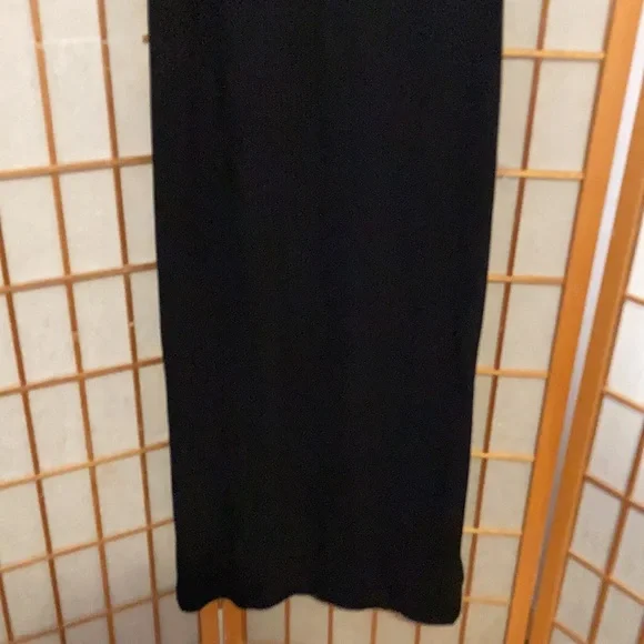 Daniel & Rebecca vintage women’s ribbed black jersey long dress. - Picture 2 of 8